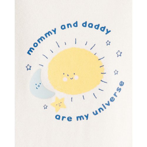 Baby "Mommy & Daddy Are My Universe" Cotton Long-Sleeve Graphic Bodysuit - Ivory | Carter's