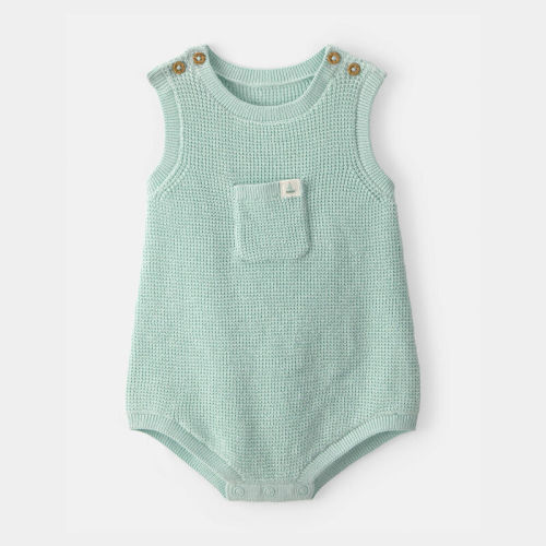 Baby Crochet Bubble Romper - Green | Carter’s Oshkosh Canada