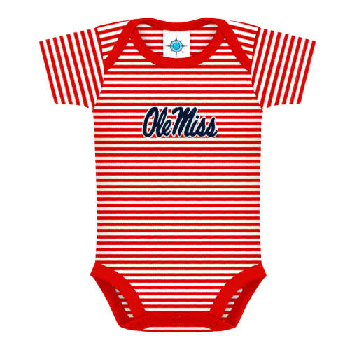 Ole Miss Rebels Striped Bodysuit | College Baby