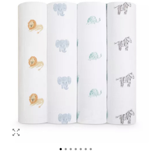 Aden and Anais 4 Pk. Printed Classic Swaddles