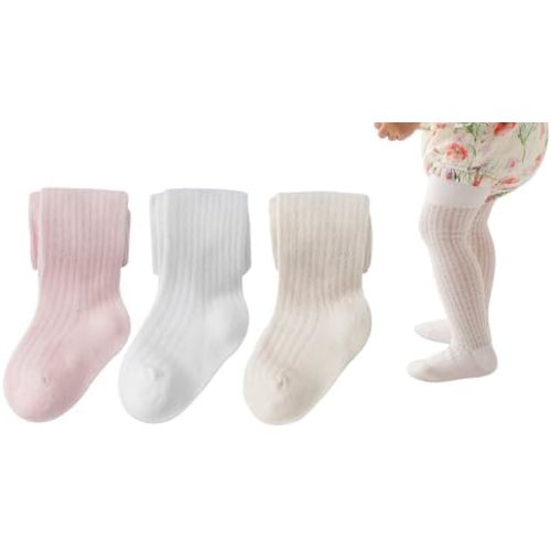 CHUNG Baby Girls Cotton Tights Thin Hollowed Summer with Bowknot Mesh Lace Fashion Toddler Footed Legging Pantyhose