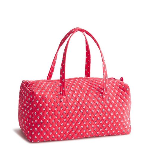 Vera Bradley Hibiscus Bluebell Ditsy Original Duffle Bag - Red