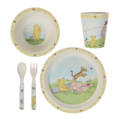 5-Piece Classic Pooh Mealtime Gift Set - Precious Moments Co. Inc.