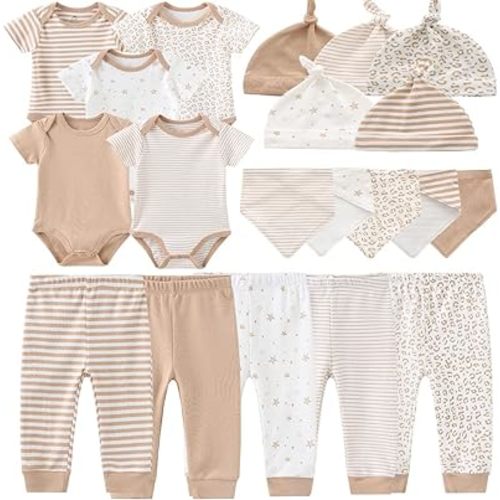 Kiddiezoom Newborn Baby Girl Boy Clothes Baby Outfits Pants Bodysuits Gifts Set Layette Set 0-3 Months