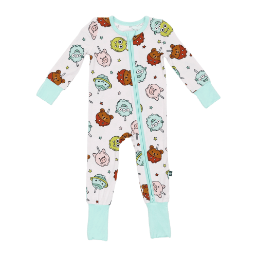 Larkspur Baby | Romper Pajamas | Convertible Footed Romper in Sweet Squad