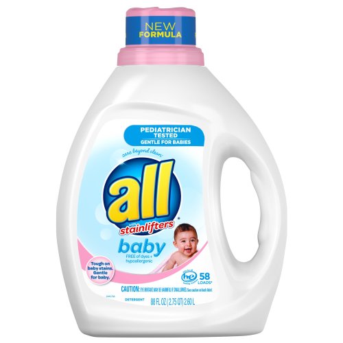 all Baby Liquid Laundry Detergent, Gentle for Baby, 88 Ounce, 58 Loads