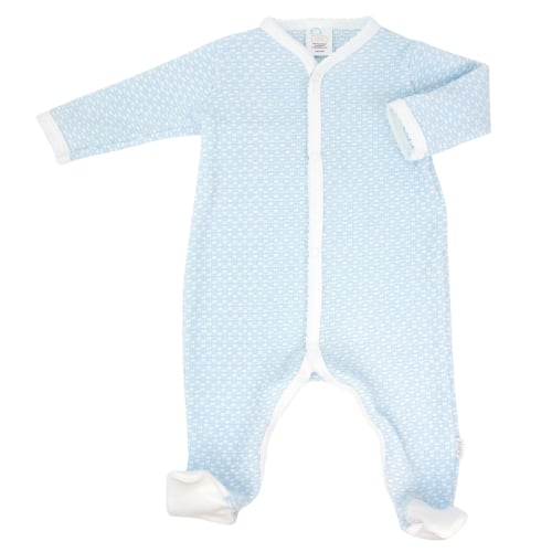 Paty Knit Footie with Pima Trim #219RJ