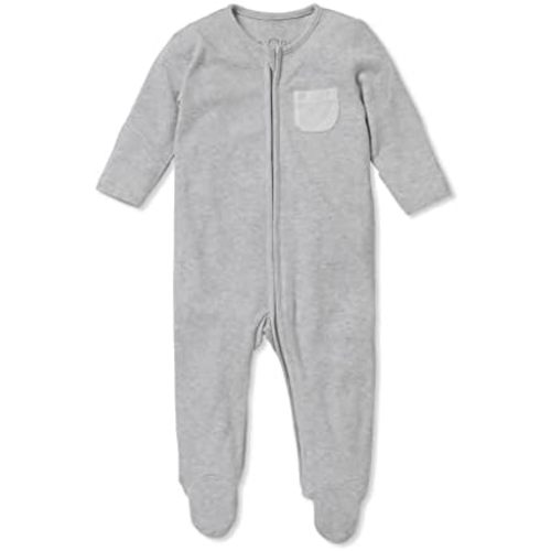 MORI Baby Unisex Clever Pajamas with Two Way Zip - Viscose from Bamboo - Jumpsuit Footed Nightwear for Toddler Boys and Girls