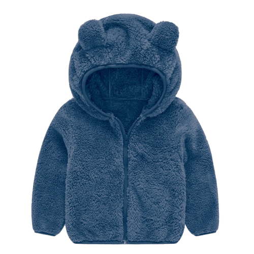 Generic Baby Boys Girls Hooded Fleece Jacket Cute Bear Hoodie Zip Up Teddy Coat Sherpa Winter Warm Outwear With Pocket