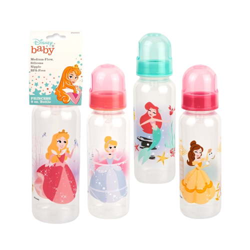 Disney Princess Botella 9oz, Flujo Medio, Tetina de Silicona, Libre de BPA