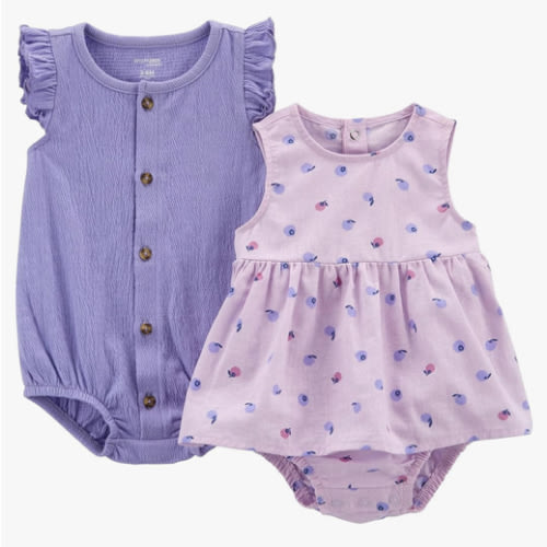 Simple Joys by Carter's baby-girls 2-pack Sleeveless Rompers