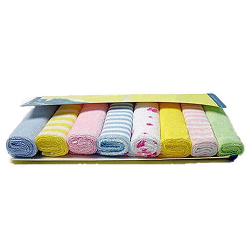 8pcs Soft Cotton Baby Infant Newborn Bath Towel Washcloth Feeding Wipe Cloth