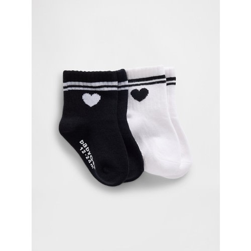 Baby & Toddler Varsity Heart Quarter Crew Socks (2-Pack)