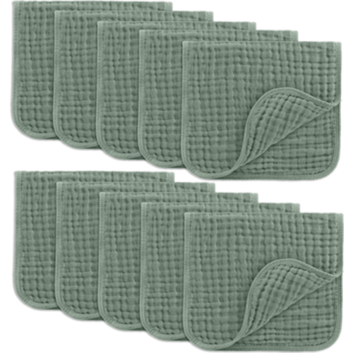 Muslin Burp Cloths - Pack of 10