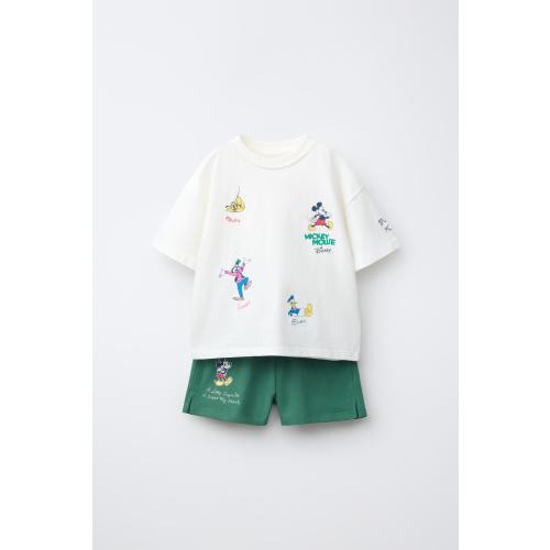 MICKEY MOUSE © DISNEY T-SHIRT & BERMUDA SHORT SET - Blue / Green | ZARA United States