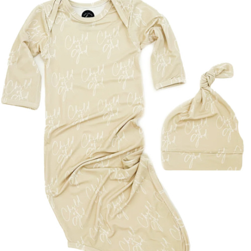 Child of God Bamboo Gown & Matching Beanie – OUR HOUSE ABOVE