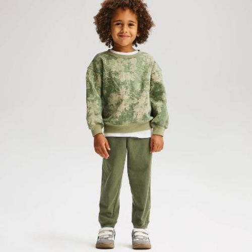 Toddler Boys' Solid Jersey Jogger Pants - Cat & Jack™ Olive Green 18M