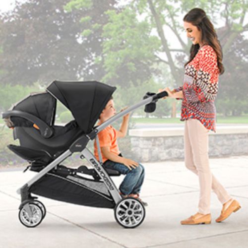 BravoFor2 Standing/Sitting Double Stroller - Iron