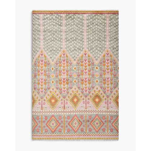 Mazi Hand-Knotted Wool Rug in Pink