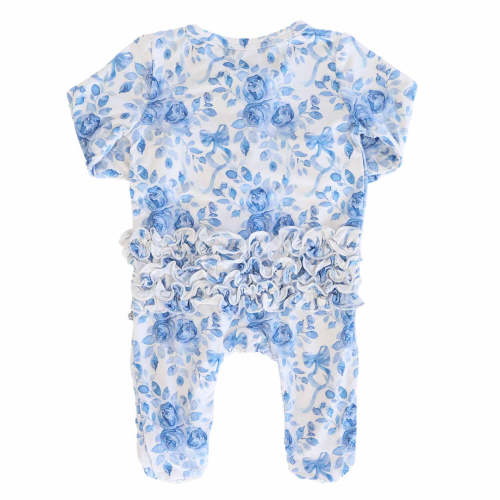 Betsy's Blooms Ruffle Zipper Footie