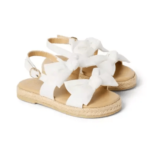 Girl White Bow Espadrille Sandal by Janie and Jack