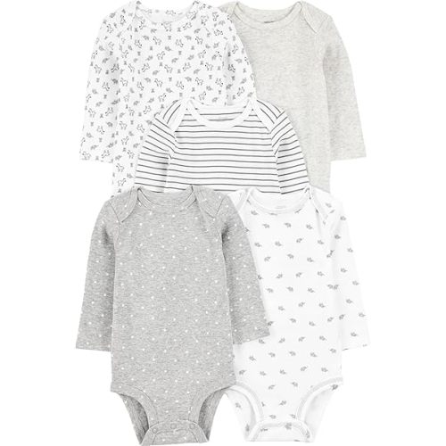 Simple Joys by Carter's Unisex Baby 5-pack Long-sleeve Bodysuit