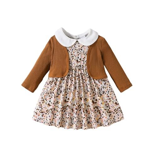 Mioglrie Toddler Baby Girl Dress Fall Winter Outfits Coat Baby Girls Dresses 6 9 12 18 24 Months 2t 3t Girl Clothes