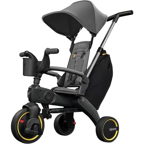 Doona Liki Trike S3, Greyhound - 5-in-1 Compact, Foldable Tricycle - Suitable for Toddlers 10 to 36 Months
