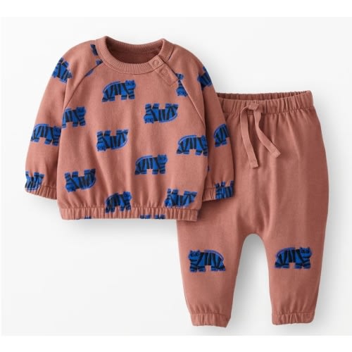 Baby French Terry Sweatshirt & Sweatpants Set