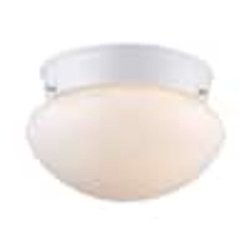 Bel Air Lighting Dash 8 in. 1-Light White Flush Mount Ceiling Light Fixture with Opal Glass 3618 WH