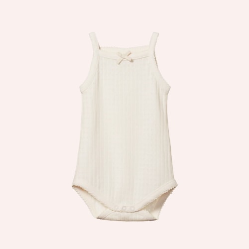 Camisole Bodysuit Pointelle - Natural