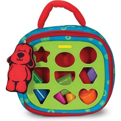 Melissa & Doug K’s Kids Take-Along Shape Sorter, 9 Textured Building Blocks & Soft Sensory Activity Bag, Montessori-Inspired Baby Toys for Toddlers, Preschool Learning Toys for Babies 9 Mo. & Up