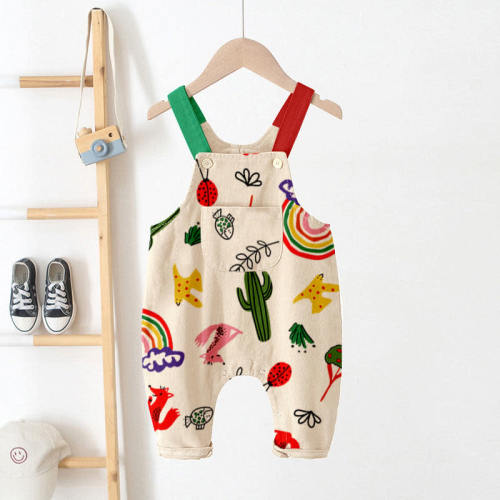 Baby Multicolor Animal Overalls
