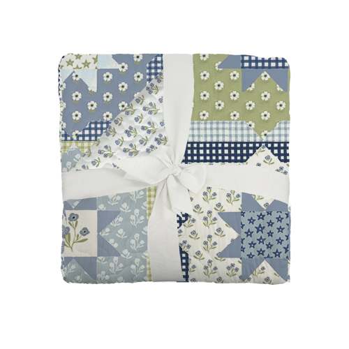 Gwen Patchwork Blue Baby Blanket