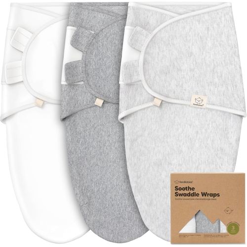 3-Pack Organic Baby Swaddle Sleep Sacks - Swaddles for Newborns, Infant 3-6 Months, Baby Girls, Boys, Soft & Snug Newborn Sleep Sack, Nursery Swaddling Blankets (Cloud, L)