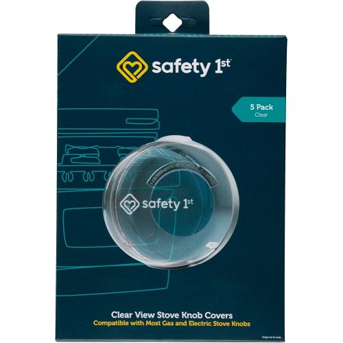 Safety 1st Child Proof Stove Knob Covers, Clear View Stove Knob Safety Covers (Set of 5)