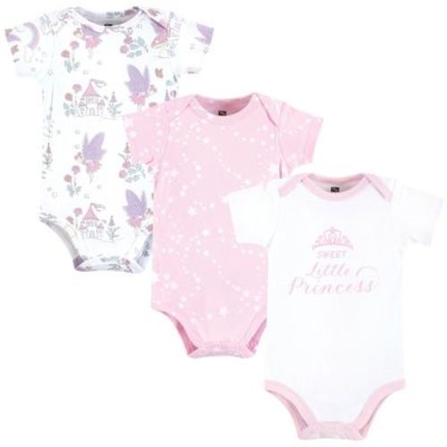 Hudson Baby Infant Girl Cotton Bodysuits, Fairy Princess, 6-9 Months