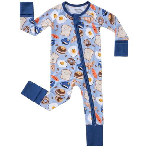 pureborn Baby Infant Boys Girls Zipper Sleeper Snug Fit Viscose from Bamboo Pajamas 0-24 Months