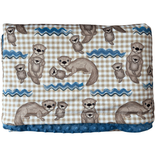 Couverture de bébé : Loutres en détente – Tipou bébé