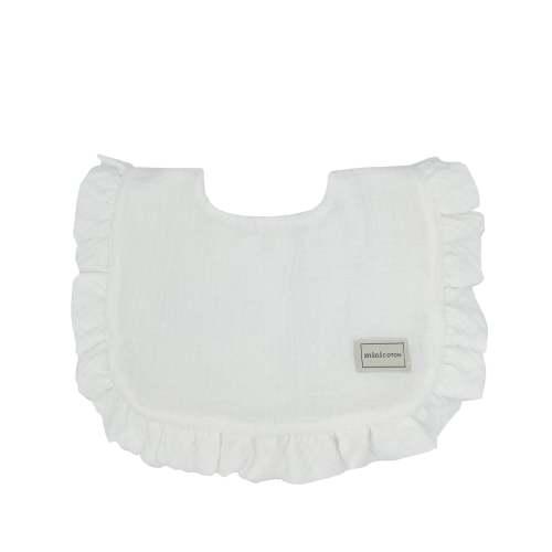 Ruffle Bib White