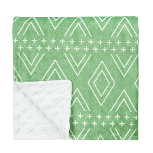 TANOFAR Baby Blankets for Unisex Boys Girls, Ultra Soft Minky Blanket with Double Layer Dotted, Breathable and Lightweight Receiving Blanket for Newborns, 30x40 Inches, Green