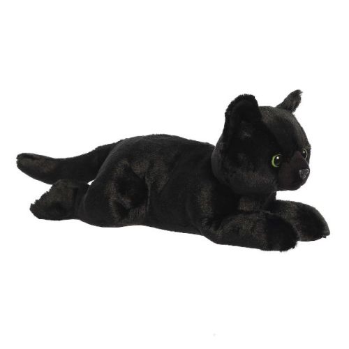 Aurora Medium Twilight Cat Flopsie Adorable Stuffed Animal Black 12"