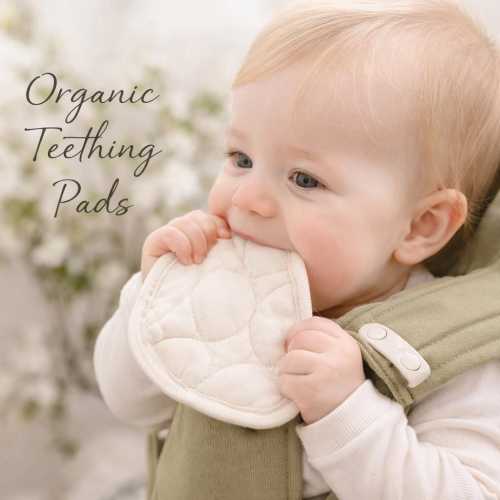 Organic Cotton Baby Teething Pads Set of 3