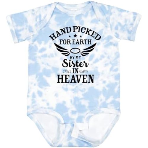 inktastic Handpicked for Earth By My Sister in Heaven with Angel Baby Bodysuit