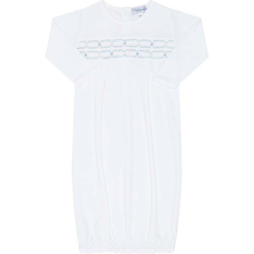 Signature Smocked Boys Gown White - Nellapima Sleepwear | Maisonette