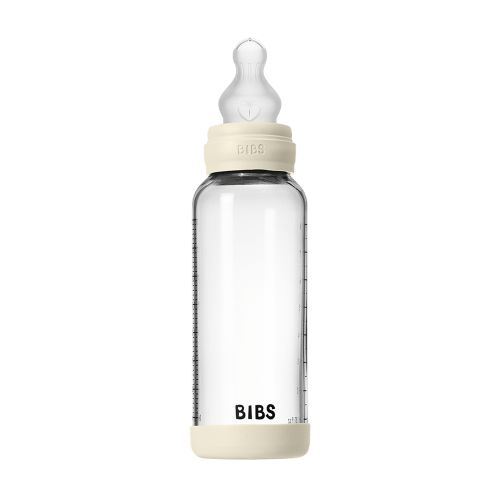 Baby Glass Bottle Set 8oz Silicone - Ivory
