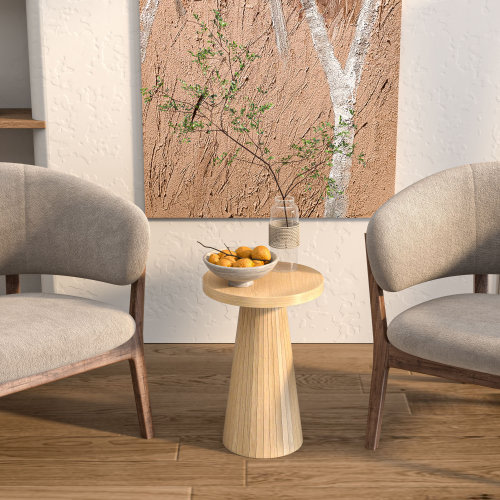 George Oliver 13.6'' Round End Table,side Table With Fluted Pedestal Base & Reviews | Wayfair
