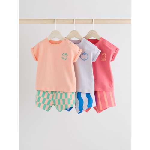 Bright Fruit Baby Tops and Shorts Set 6 Piece (0mths-2yrs)