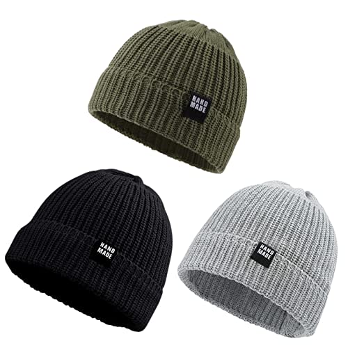 JANGANNSA Simple Knitted Baby Beanie Hip-Hop Boys Winter Hat Toddler Kids Bonnet for Girls 0-5Y