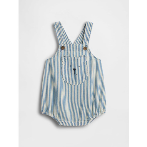 Baby Denim Shell Pocket Bubble Overalls